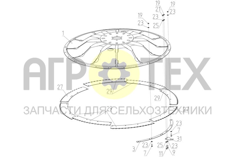 Чертеж Аппарат режущий (ЖР-750.02.500-01)